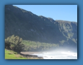 Look at the hike from the ocean level.
The Kalaupapa Peninsula was chosen for the exile
because of its inaccessibility.